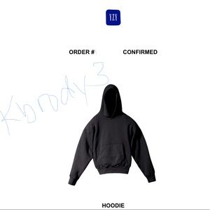 Yeezy GAP Black Hoodie in Medium